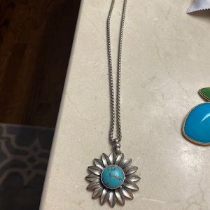 Lucky brand turquoise sunflower necklace